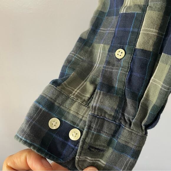 Barbour Tailored Fit 100% Cotton Button up Tartan Patch Shirt Sz M Kielder Blue - Picture 8 of 15